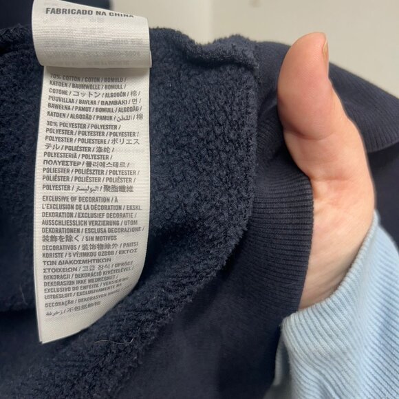 Hollister Y2k black blue layered sweatshirt zip up jacket medium - Picture 6 of 11